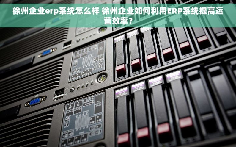 徐州企业erp系统怎么样 徐州企业如何利用ERP系统提高运营效率？
