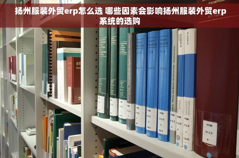  扬州服装外贸erp怎么选 哪些因素会影响扬州服装外贸erp系统的选购