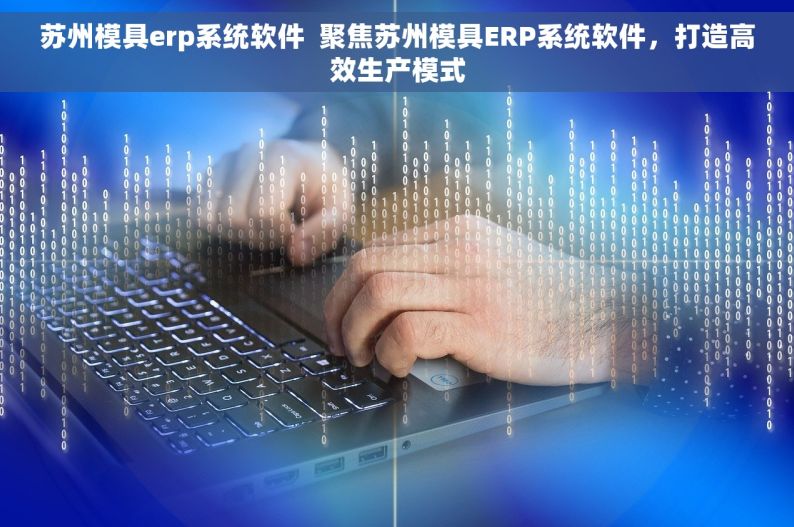 苏州模具erp系统软件  聚焦苏州模具ERP系统软件，打造高效生产模式