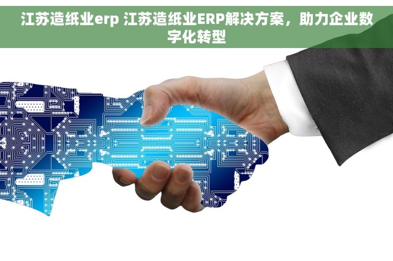 江苏造纸业erp 江苏造纸业ERP解决方案，助力企业数字化转型