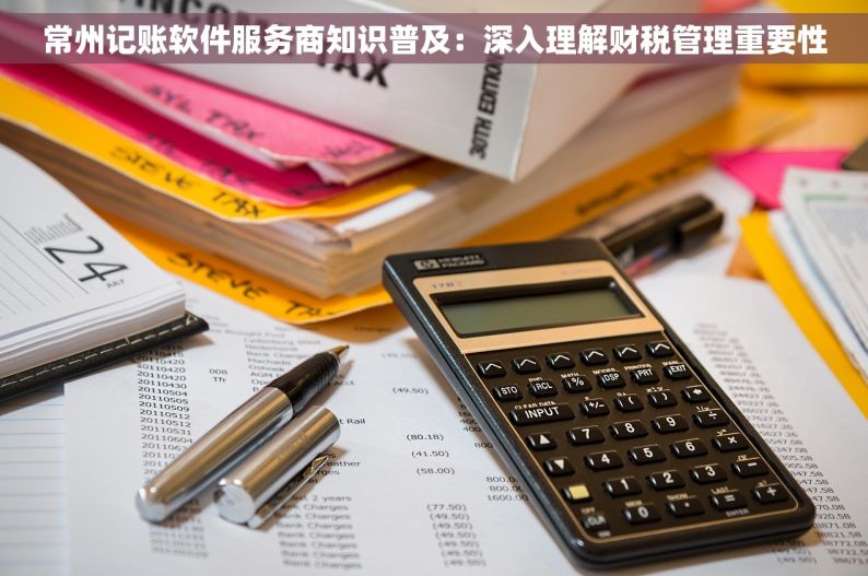 常州记账软件服务商知识普及：深入理解财税管理重要性