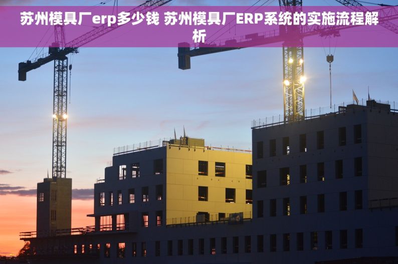 苏州模具厂erp多少钱 苏州模具厂ERP系统的实施流程解析