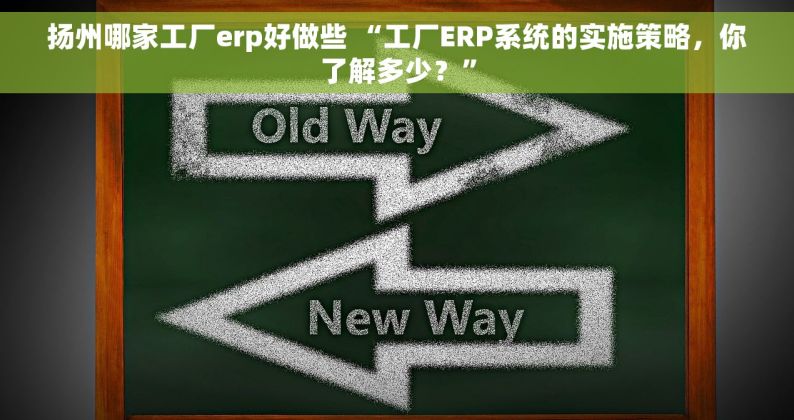 扬州哪家工厂erp好做些 “工厂ERP系统的实施策略，你了解多少？”