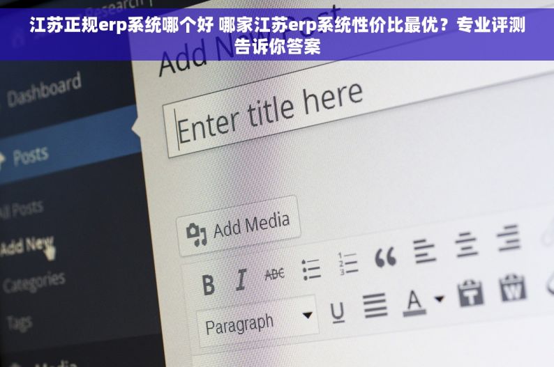 江苏正规erp系统哪个好 哪家江苏erp系统性价比最优？专业评测告诉你答案